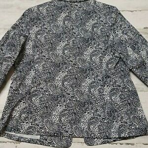 New Anne Klein Navy/White Sweater